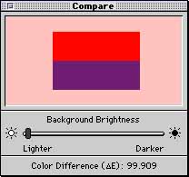 Colour Comparator aids the visual and colorimetric comparison of pairs of colours against each other, in a background of any brightness or hue. 