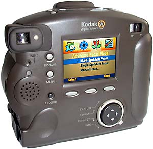 Kodak DC260 digital camera - back view