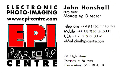 EPI-centre Business Card